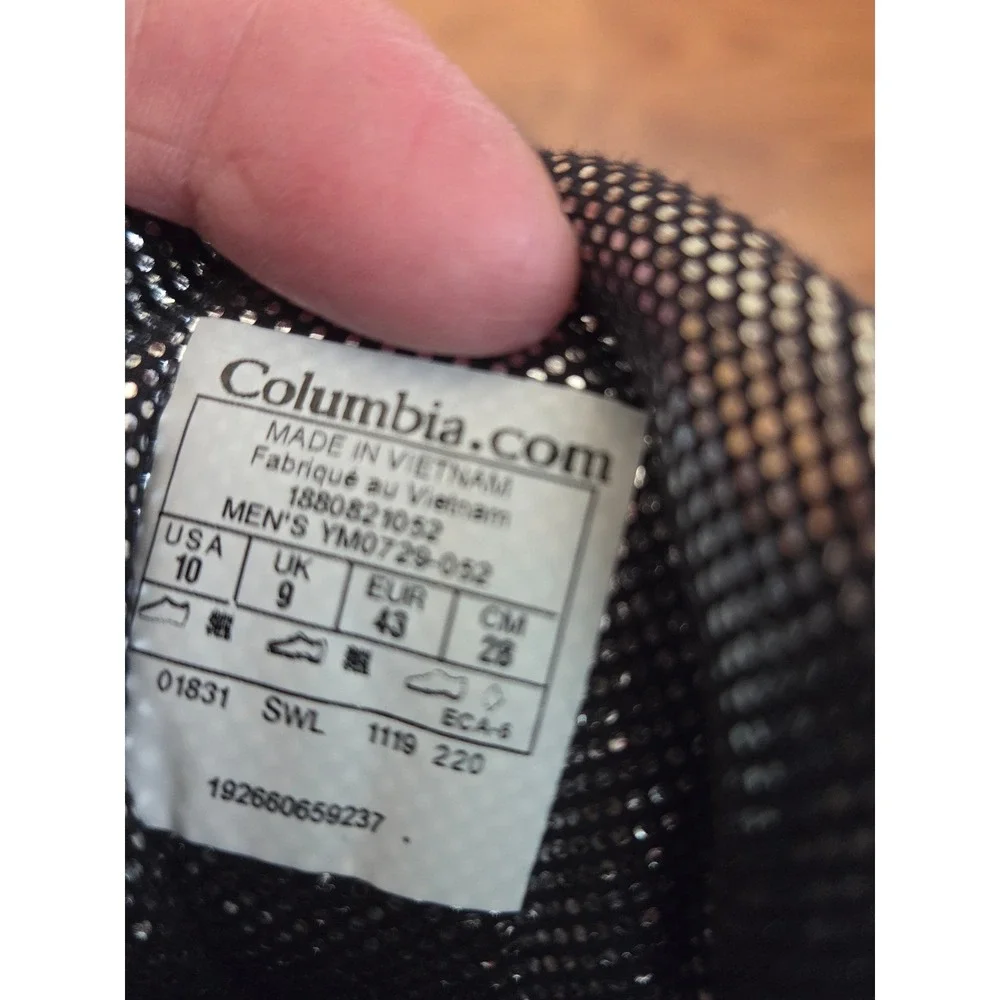 Columbia Omni-Heat Waterproof Hiking‎ Boots Mens 10 Grey Black YM0729-052